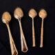 6 golden Alfénide moka spoons