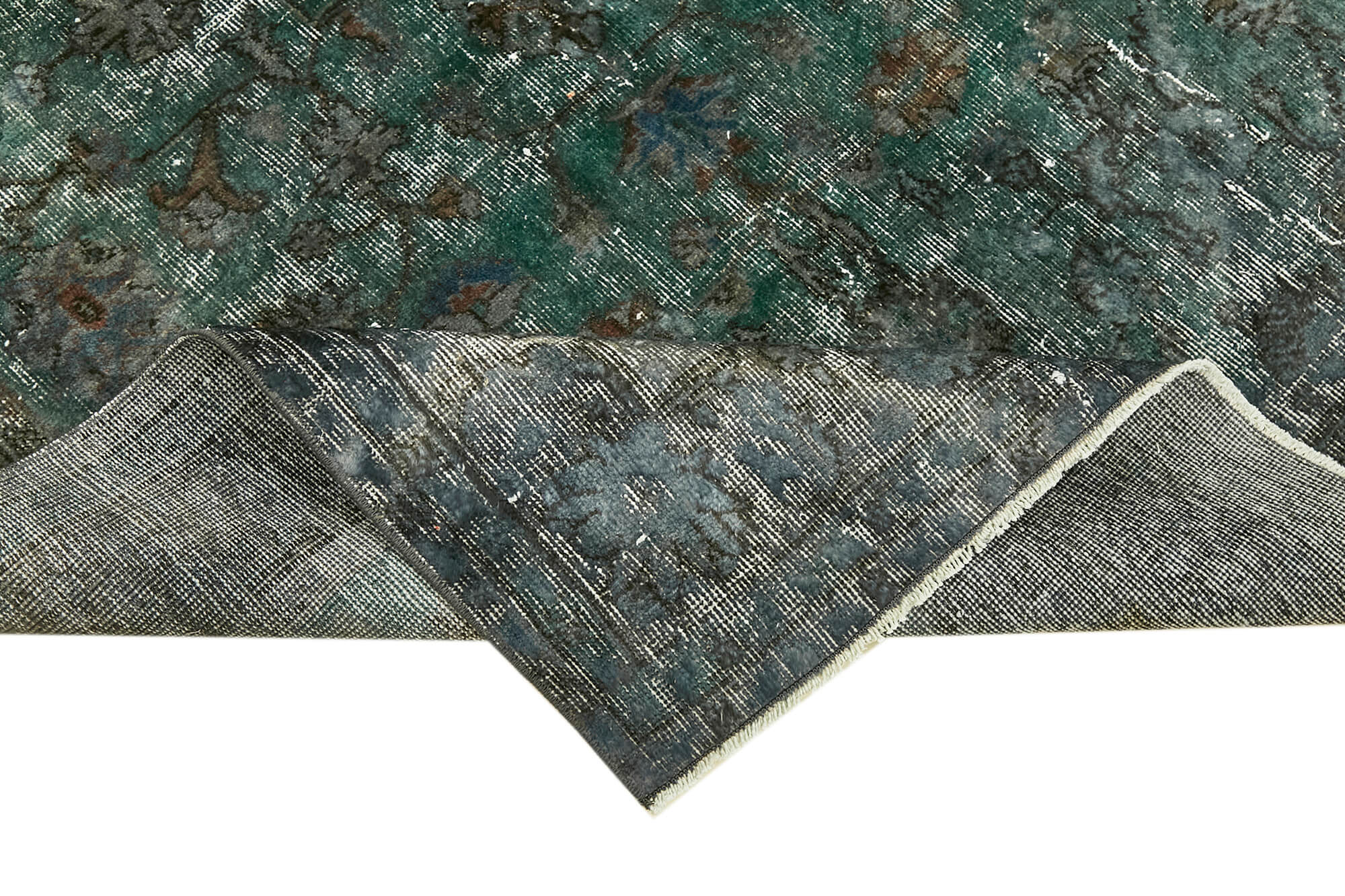 Hand-knotted antique oriental 1970s 154 cm x 237 cm blue carpet