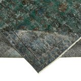 Hand-knotted antique oriental 1970s 154 cm x 237 cm blue carpet