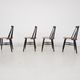 Set of four Ilmari Tapiovaara "Fanett" dining chairs for Edsby verken, Sweden 1960