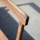 vintage wooden church bench, old wooden bench, bench, entrance hall, interior decoration