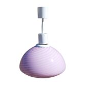 Suspension des années 70 opaline rose
