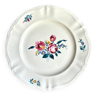 Round Digoin Sarreguemines earthenware dish, “Yann” service