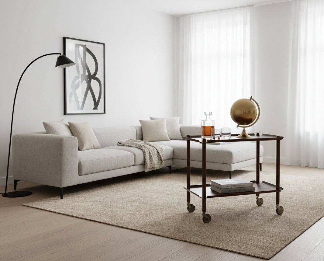 Vintage Bar Cart in Rosewood by Poul Hundevad, 1960s