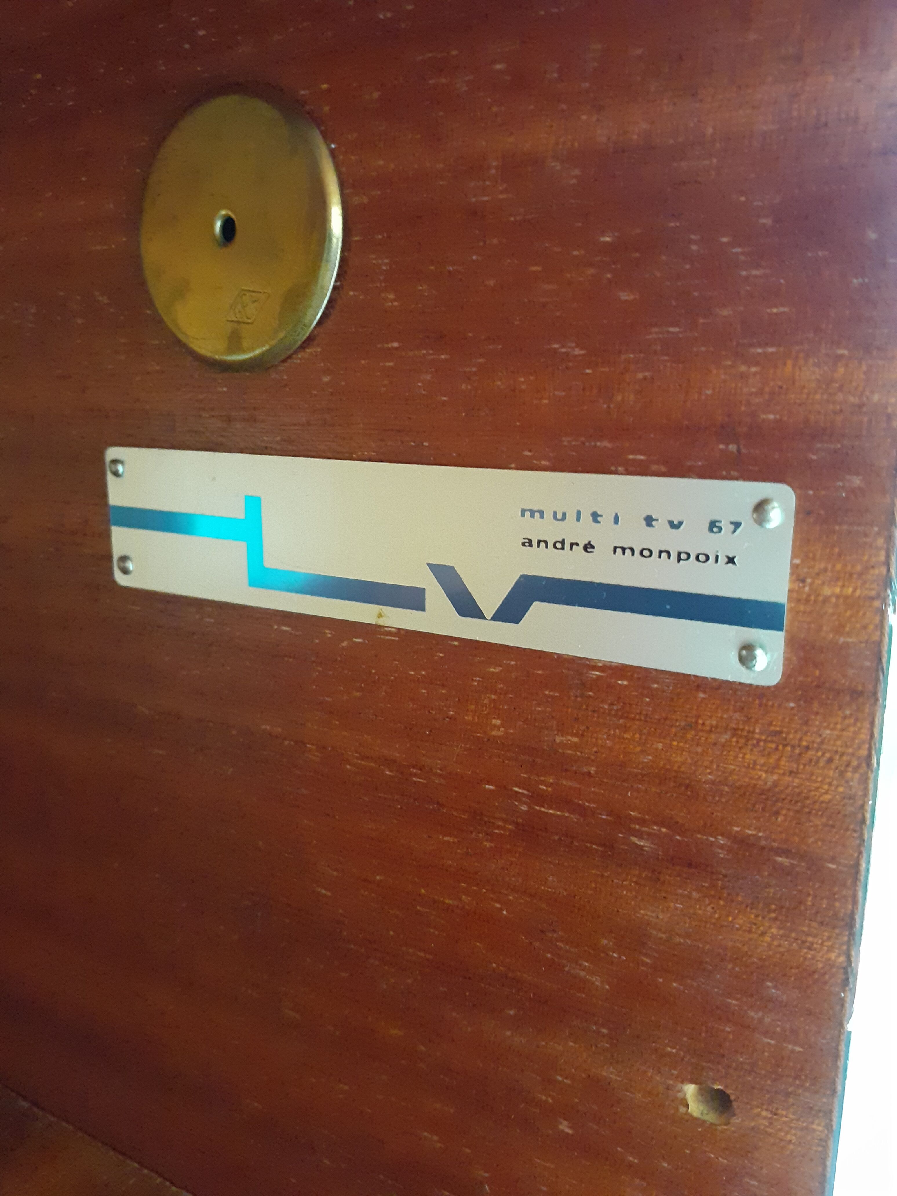 Storage cabinet in rosewood of rio by Andre Monpoix