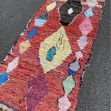 Carpet berbere boucherouite red 110×230 cm
