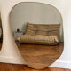 IRREGULAR TRAPEZE MIRROR ORGANIC GOLDEN BRASS MINIMALIST