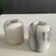 Pair of vintage Carrara marble candlesticks