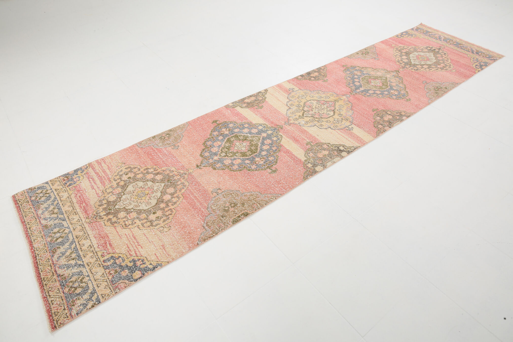 3x12 Turkish Vintage Runner Rug, 86x376Cm