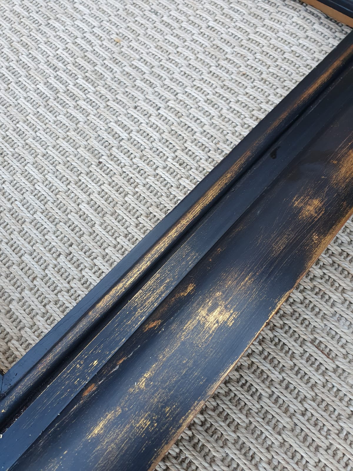 Old black patinated frame