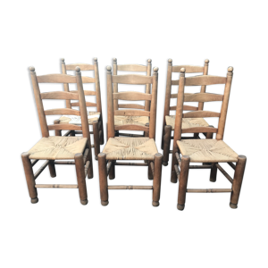 Lot de 6 chaises vintage