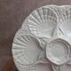 Oyster / shellfish plate Sarreguemines – Vintage white earthenware
