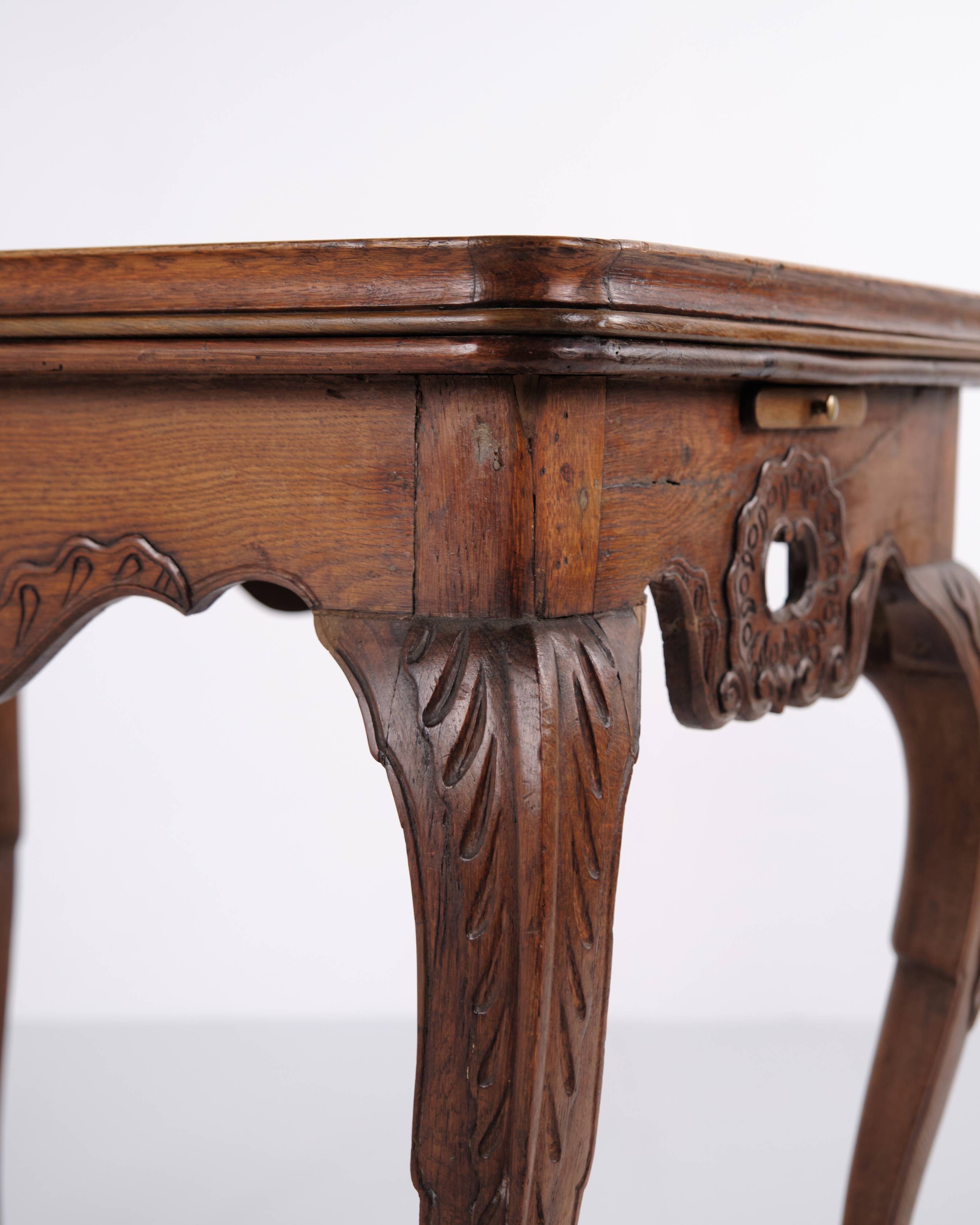 Antique tile table - Patinated oak - Rococo style - Dutch tiles - 1780