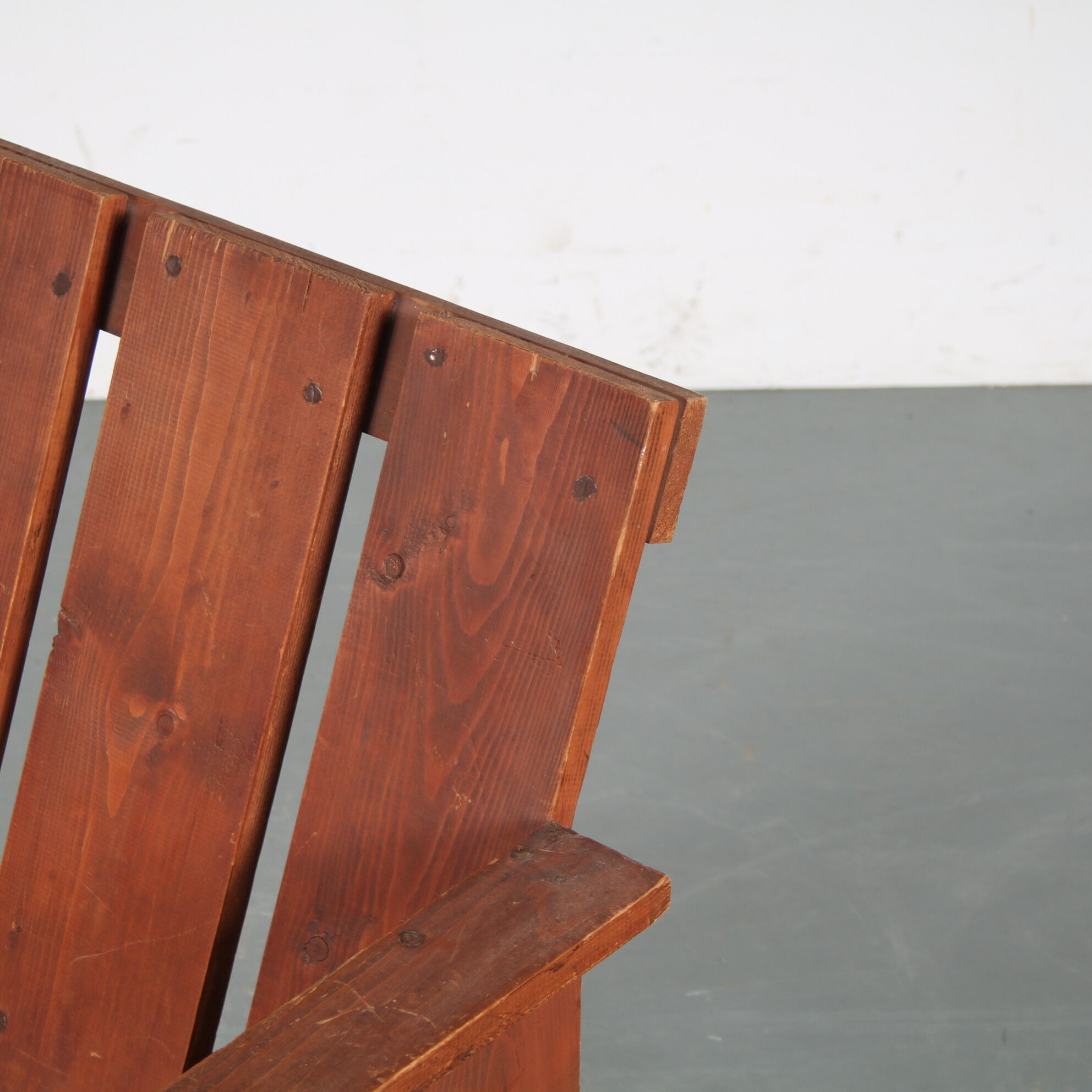 1960s Pine wooden “Crate” char from the Netherlands