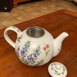 Teapot with floral decoration, 1000ml, integrated strainer