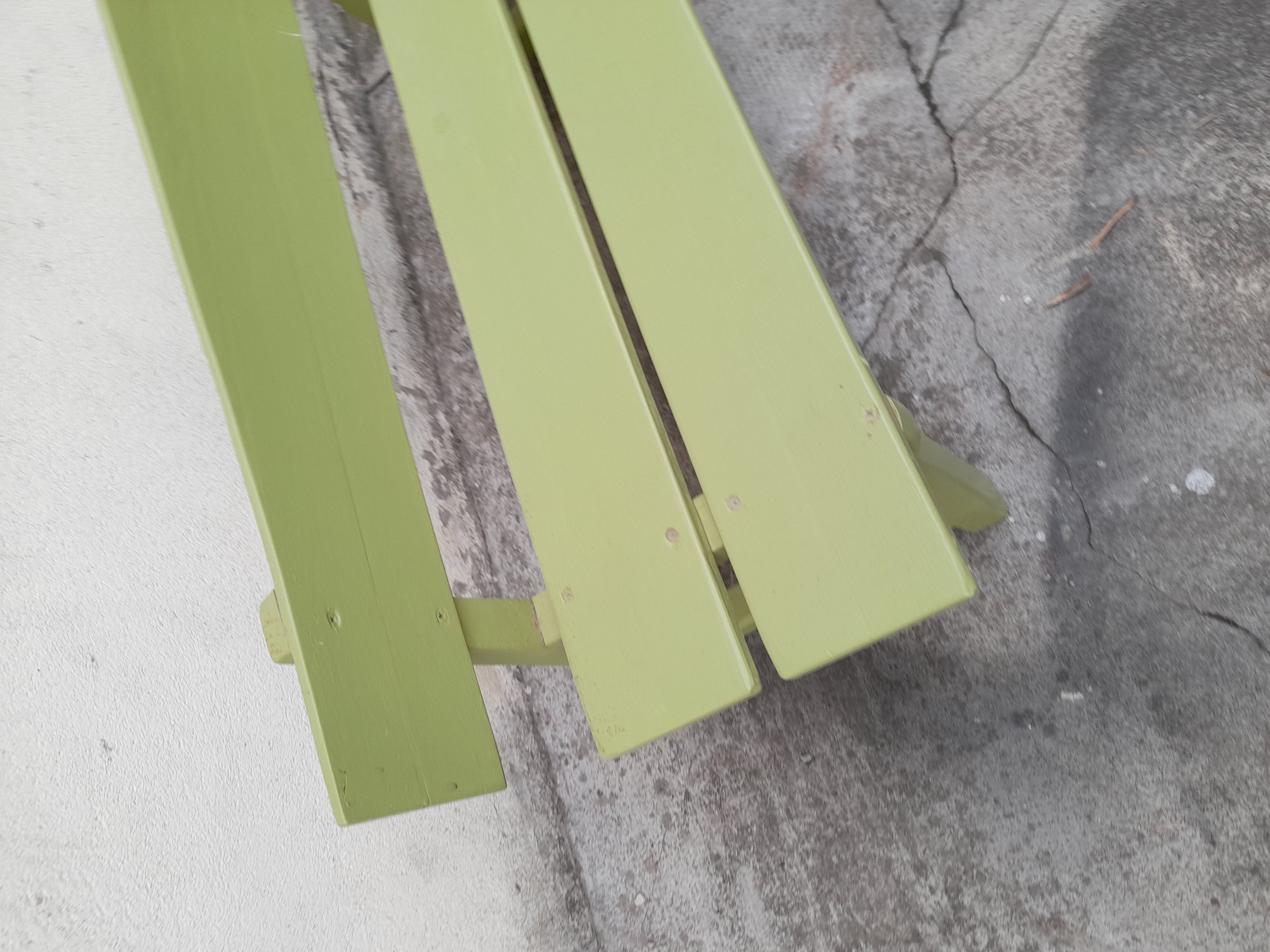 Old vintage school child bench