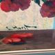 Original Swedish Oil on Canvas – "Red Poppies in a Blue Vase" by C. Horst – Signed – Vintage and Framed – 72 × 62 cm (28.3" × 24.4")
