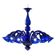 Contemporary Pop Blue-Ocean Murano Style Glass Chandelier 8 Arms