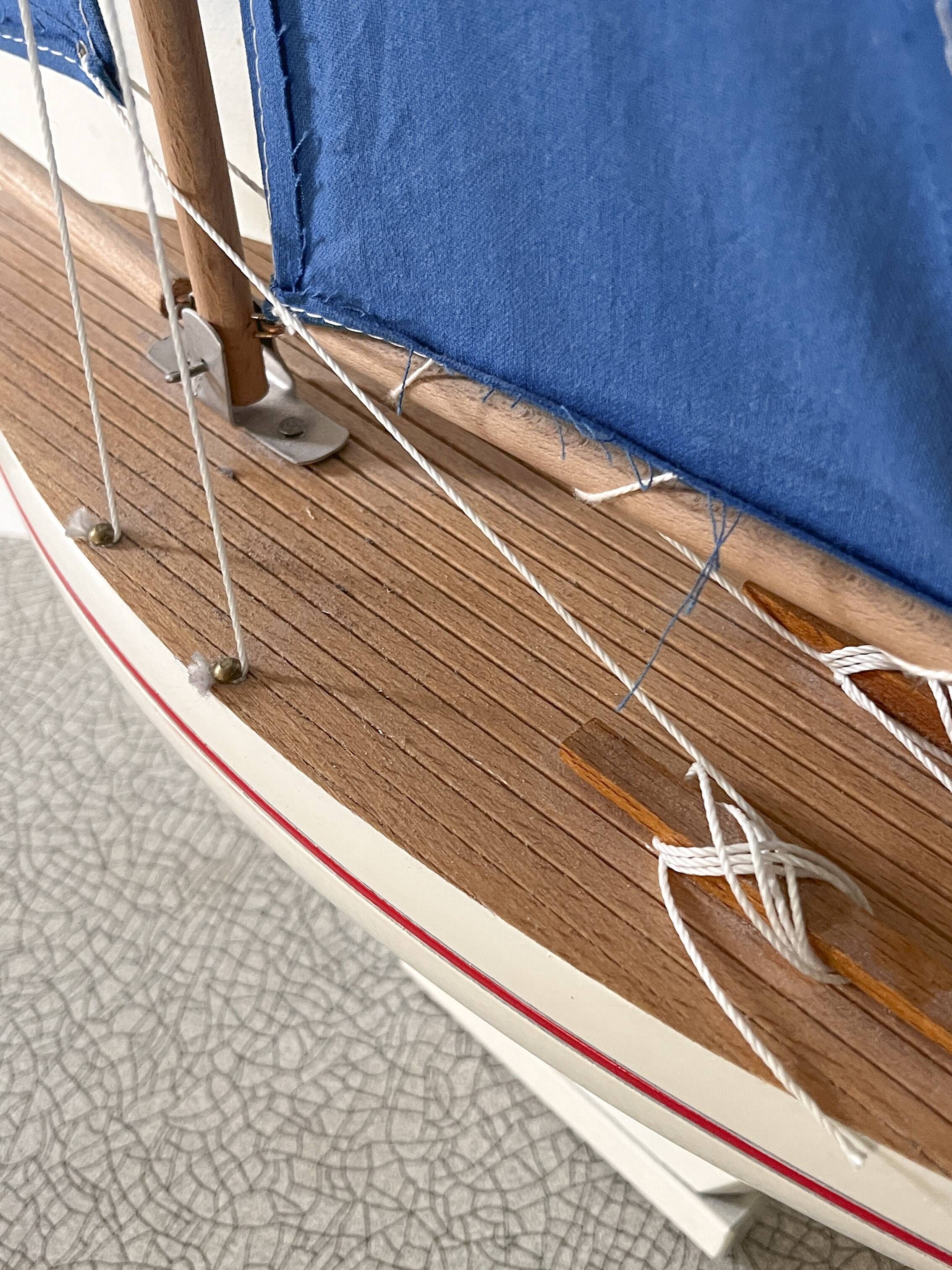 Tirot brand basin sailboat model 701, vintage wooden toy.