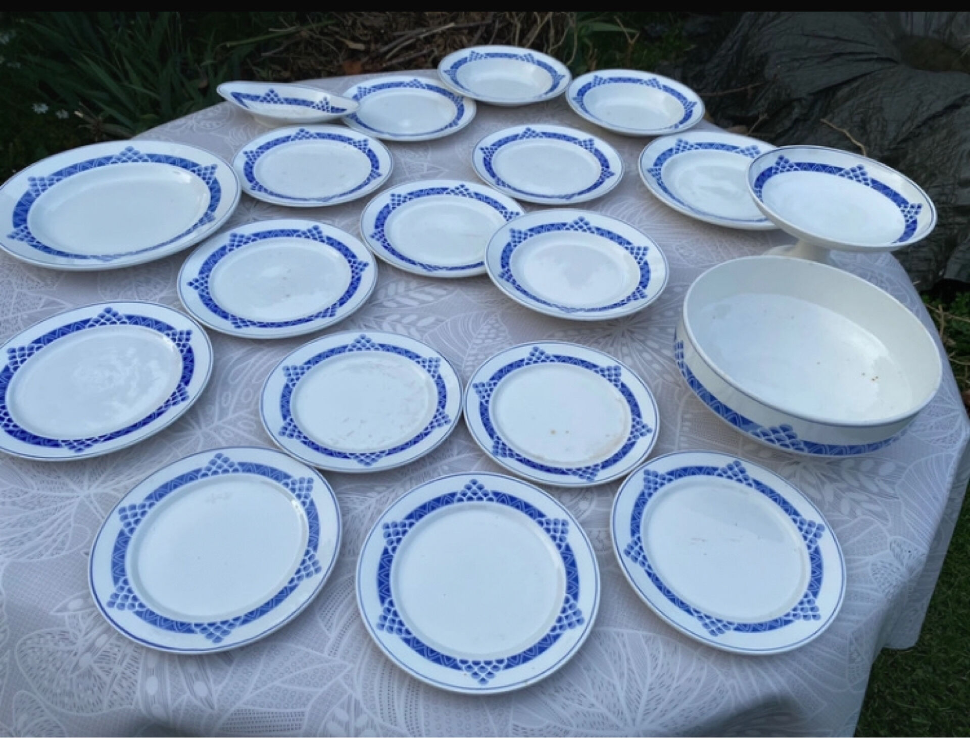 Magnifique Service de Table Vintage – Modèle "Ariège" (Digoin Sarregue