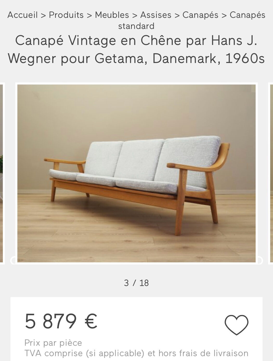 Three-Seater Sofa/Bench Hans J. Wegner
