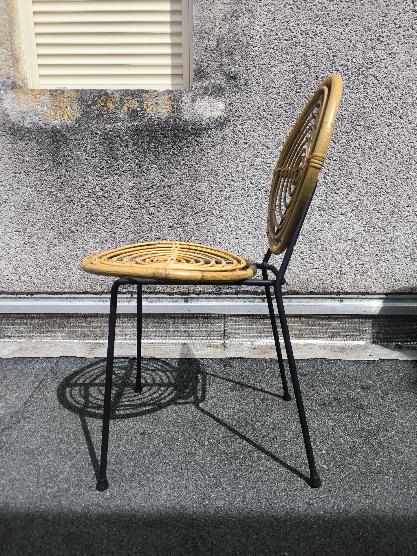 Set de 6 chaises en métal et rotin par michaël thonet