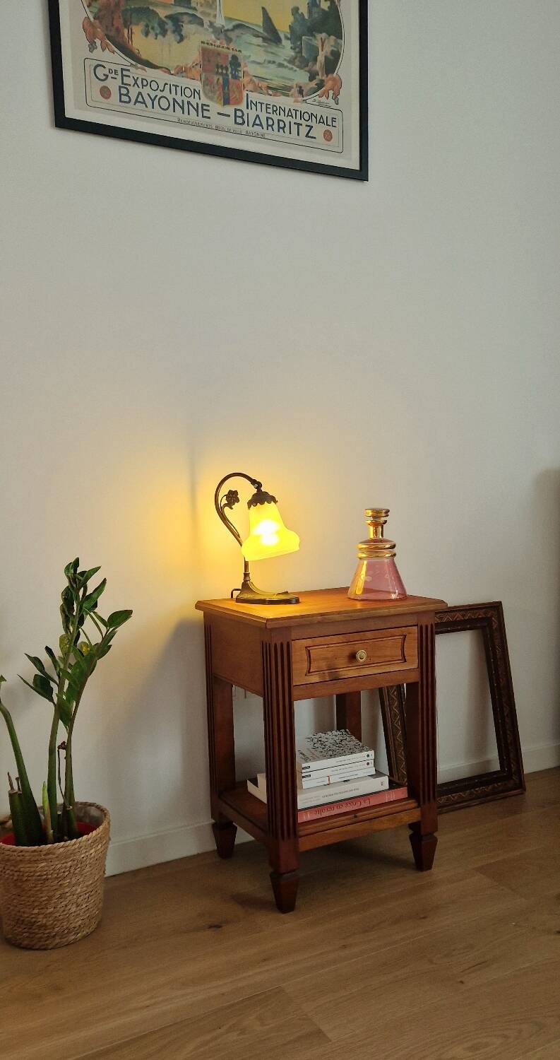 Low cabinet in blond cherry wood, Directoire style