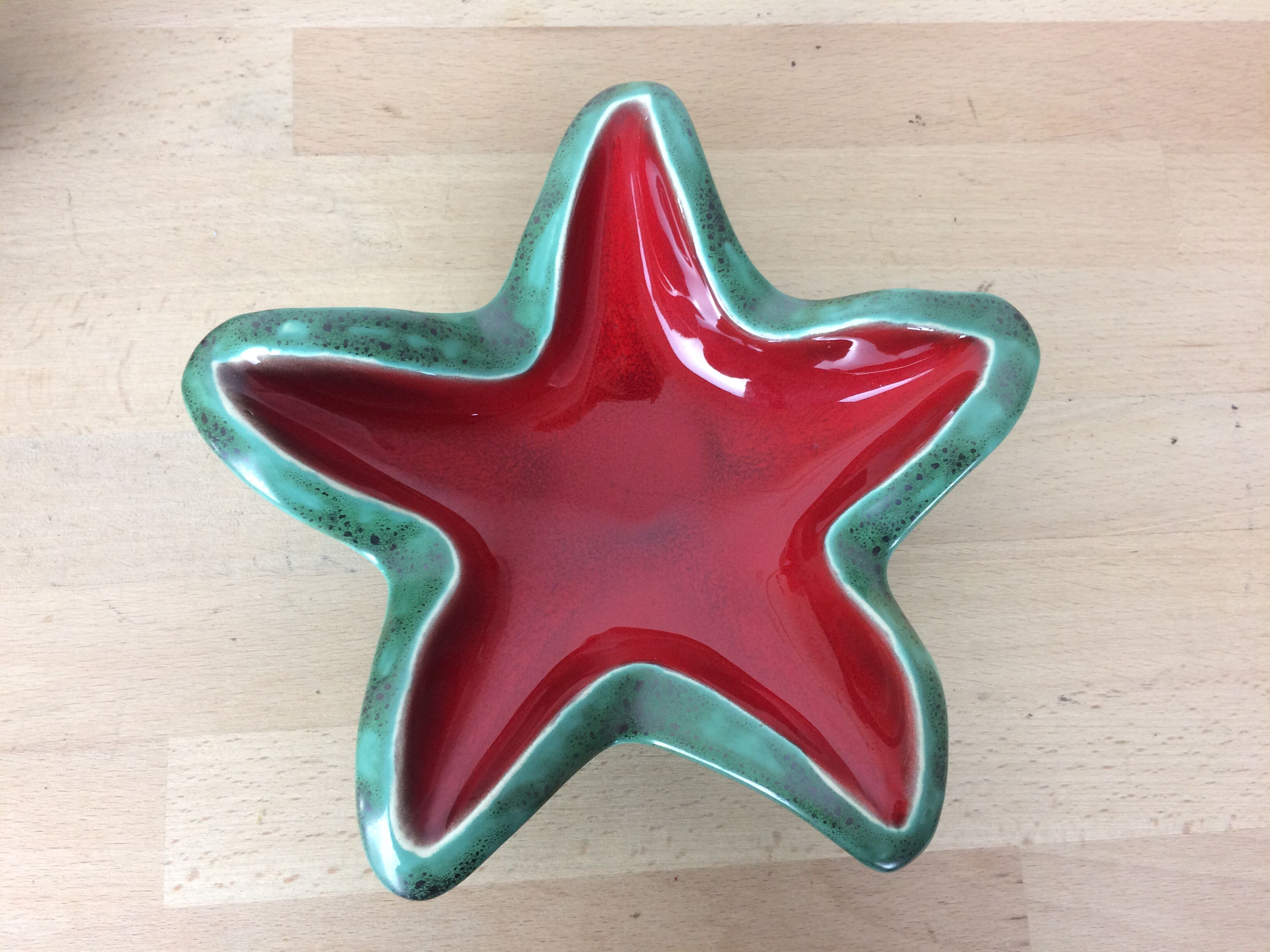 Pair of empty Elchinger pockets, ceramic starfish, 1950s