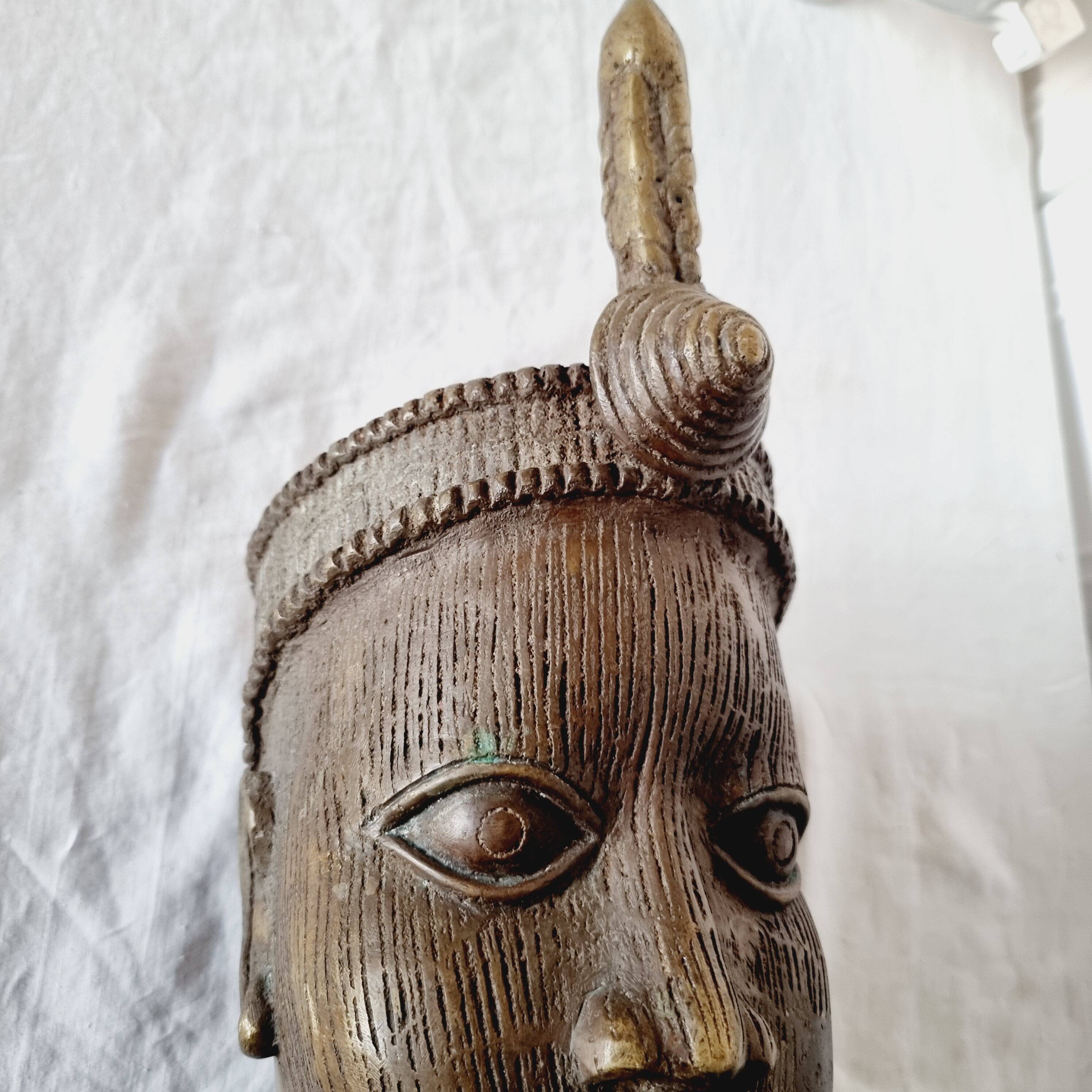 head of Ife, cradle of the Yorubas, from the Kingdom of Benin (Nigeria) in Bronze 1950s-60s Col