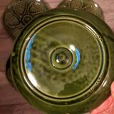 Set of 5 bottle green oyster slushie plates