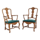 1960s, Danish design, pair of armchairs, oak wood, original very good condition
