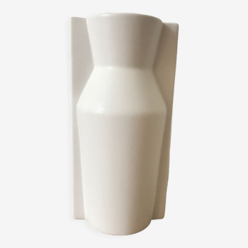 Geometric white vase