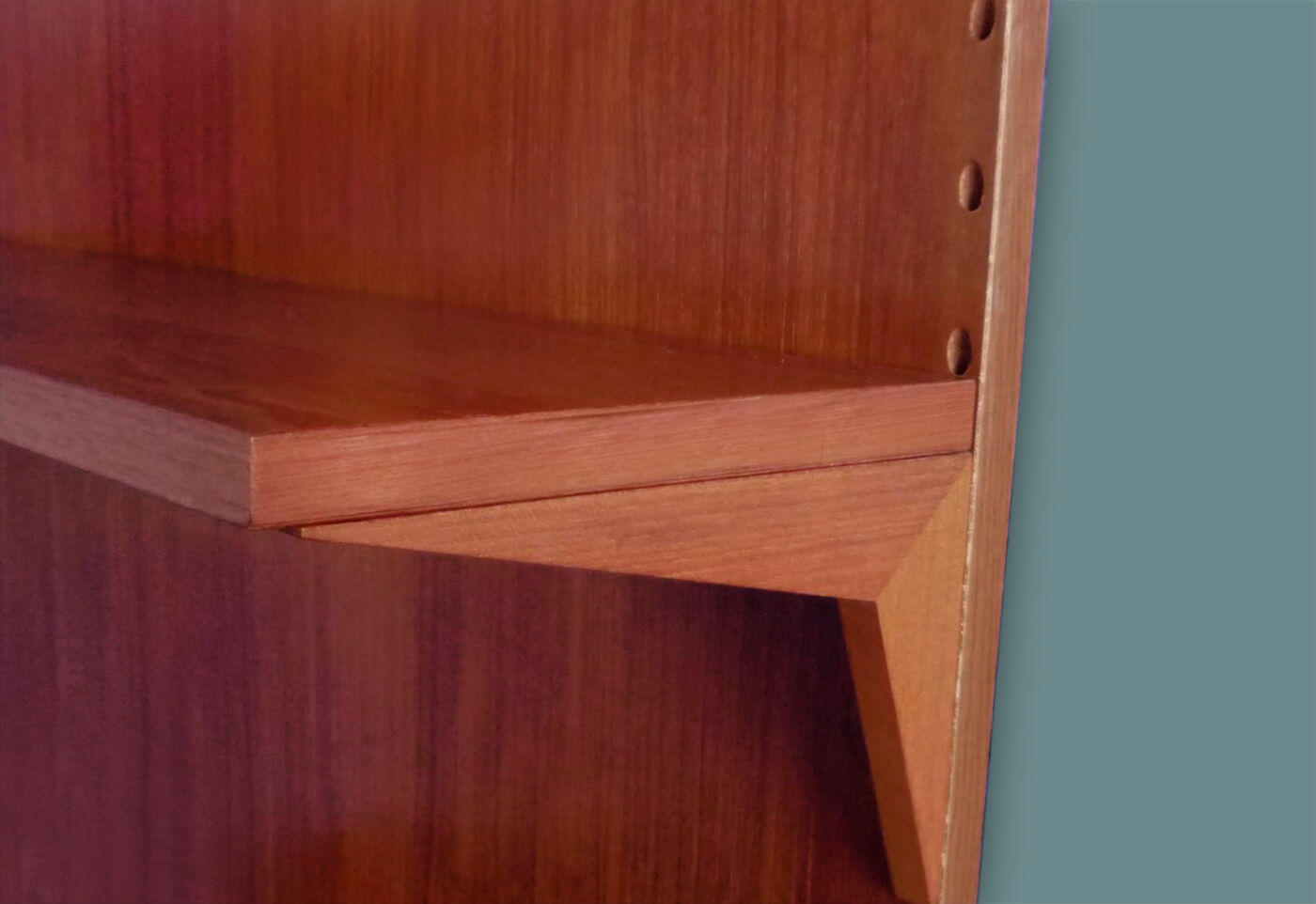 Desk suspended in teak by Poul Cadovius, Denmark, 1960