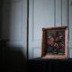 Old oil on canvas, bouquet of flowers, Montmartre style framing.