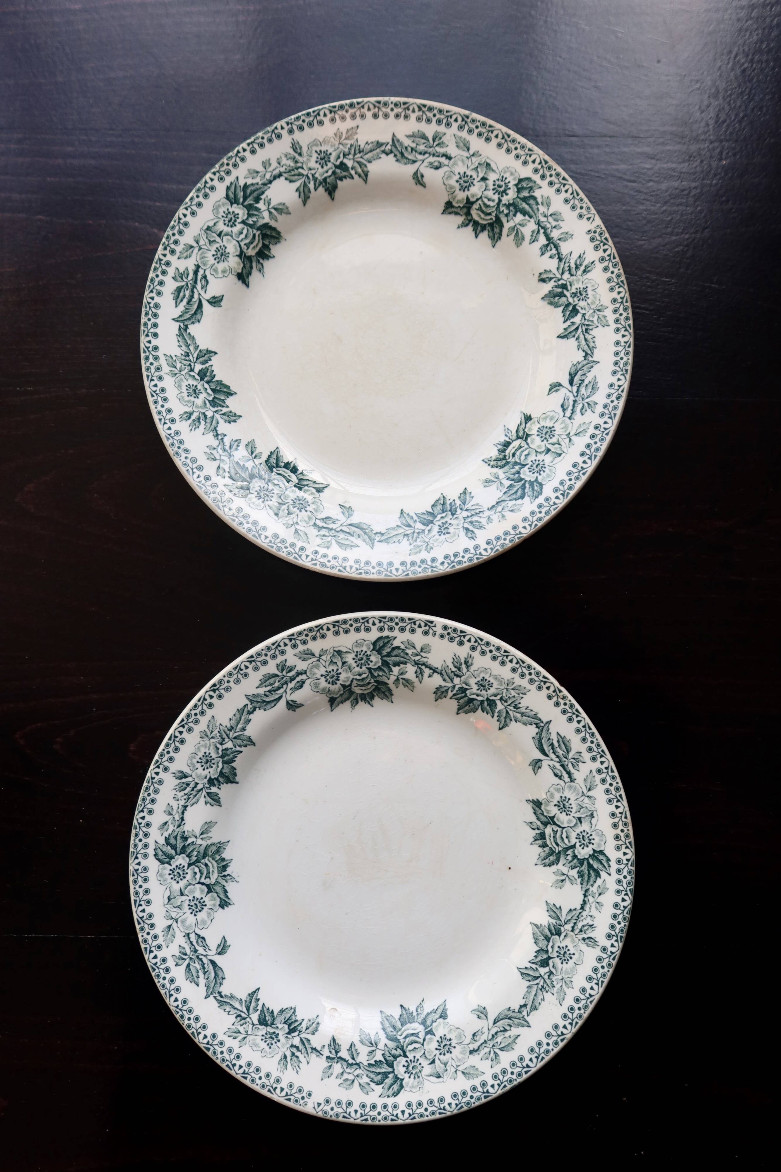 Antique ironstone plate from Saint-Amand – Guadeloupe model