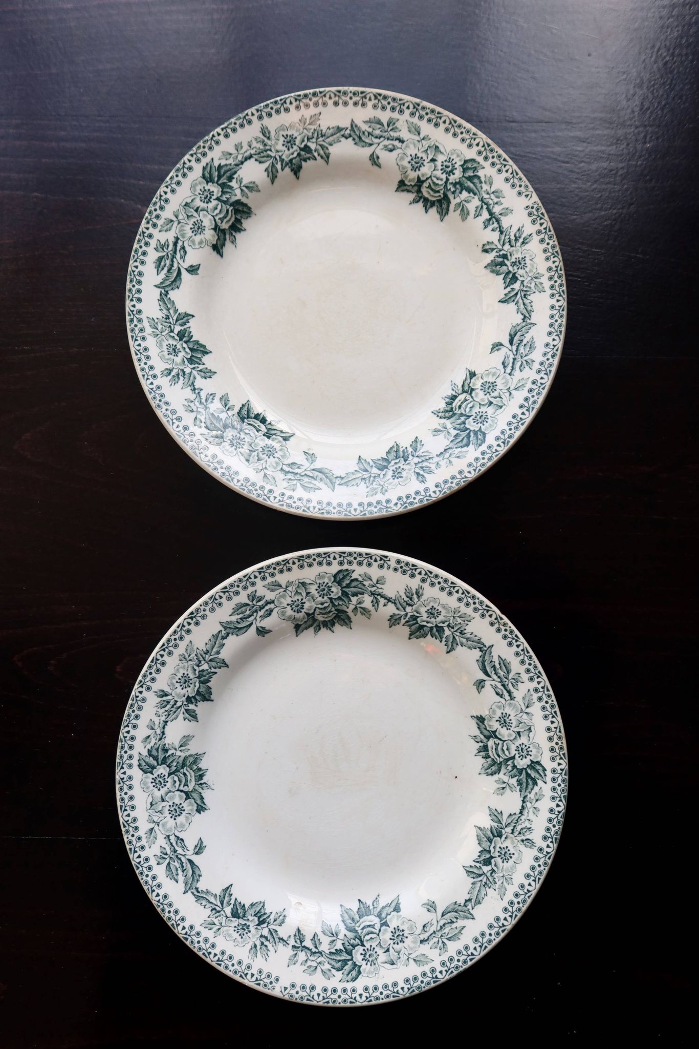 Antique ironstone plate from Saint-Amand – Guadeloupe model