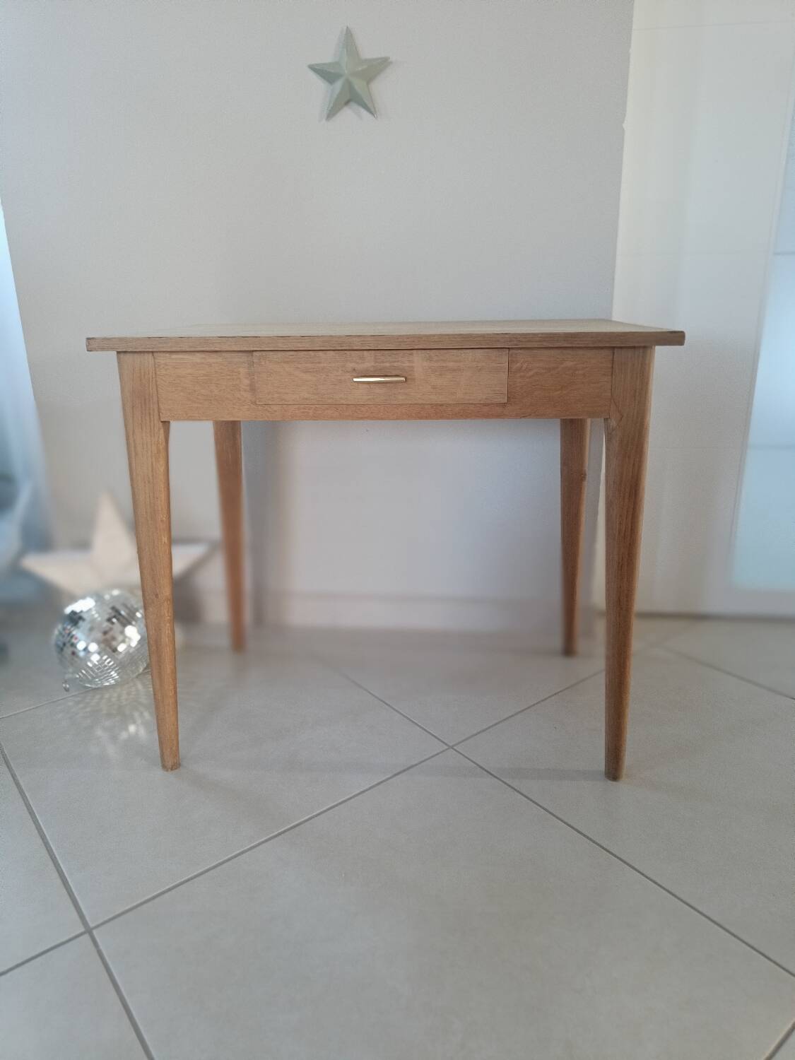 Raw wood desk, 1960s