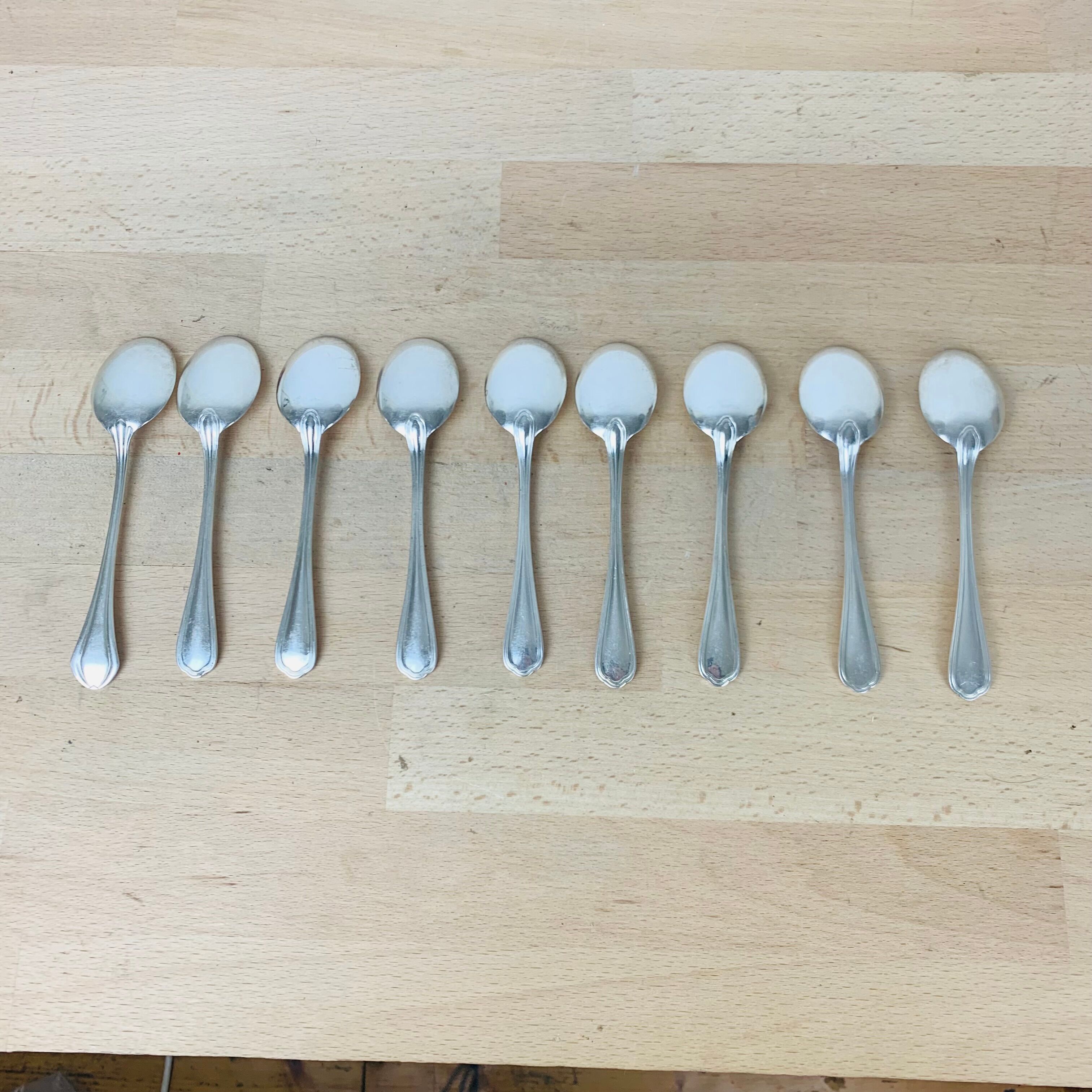 8 dessert spoons Christofle Spatours silver metal