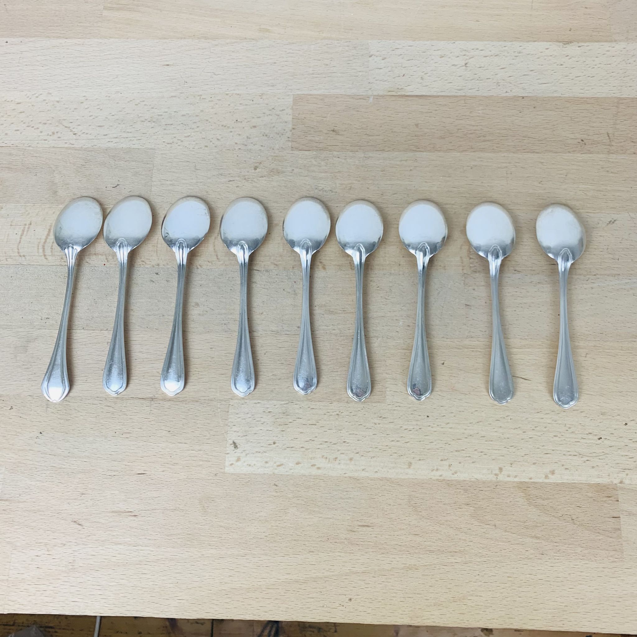 8 petites cuillers Christofle Spatours métal argenté