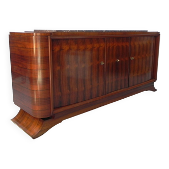 French Art Deco sideboard in walnut veneer