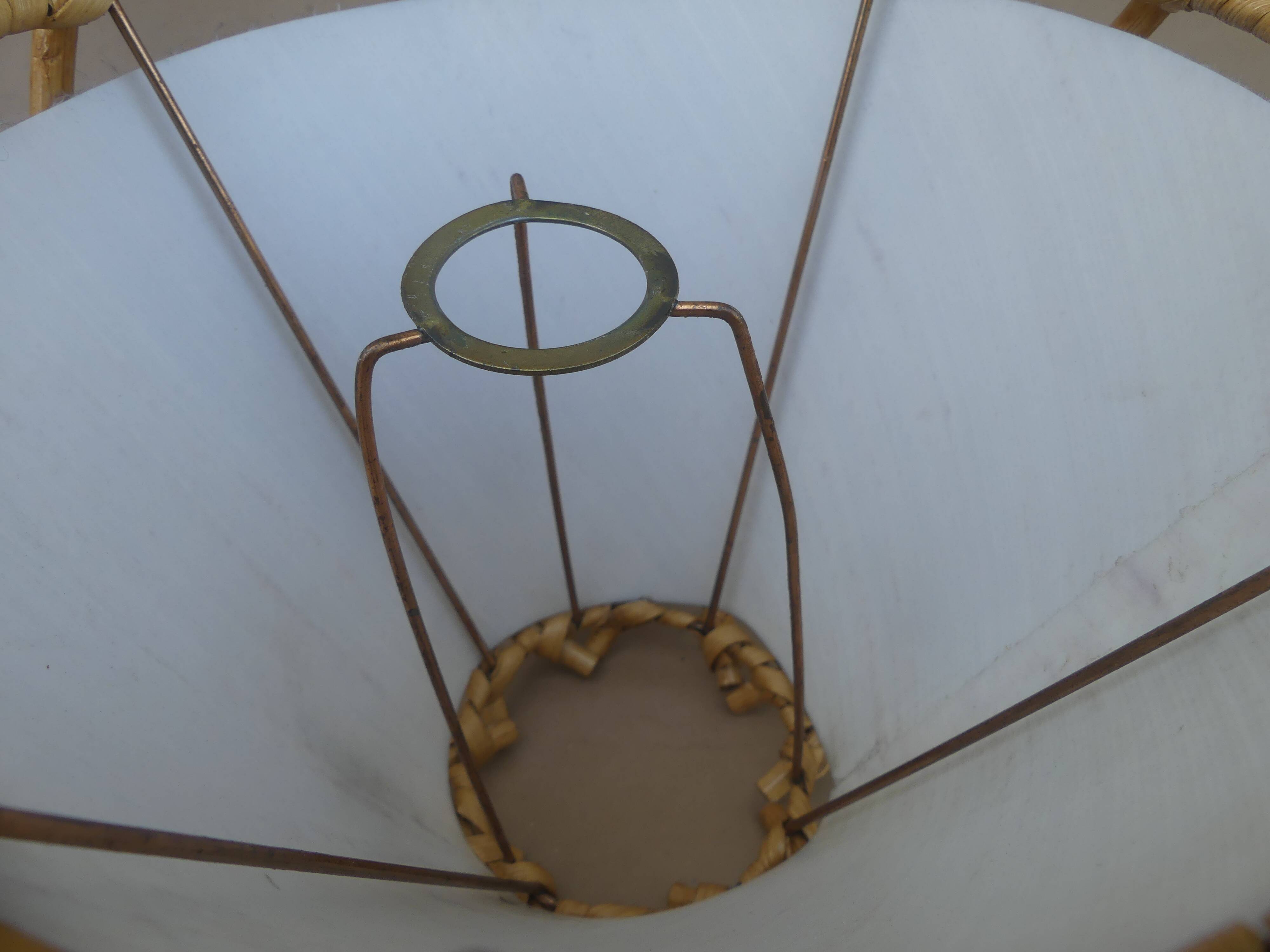 Louis SOGNOT rattan bedside lamp