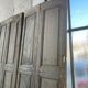 Trio of shutters louvers patina blue gray
