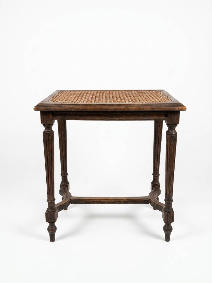 Louis XVI style piano stool in oak
