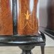 1960s mahogany burl nightstands with glass tops