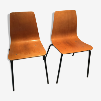 Set of 2 chairs papyrus of Pierre guariche