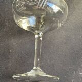 6 Champagne glasses – Cut crystal