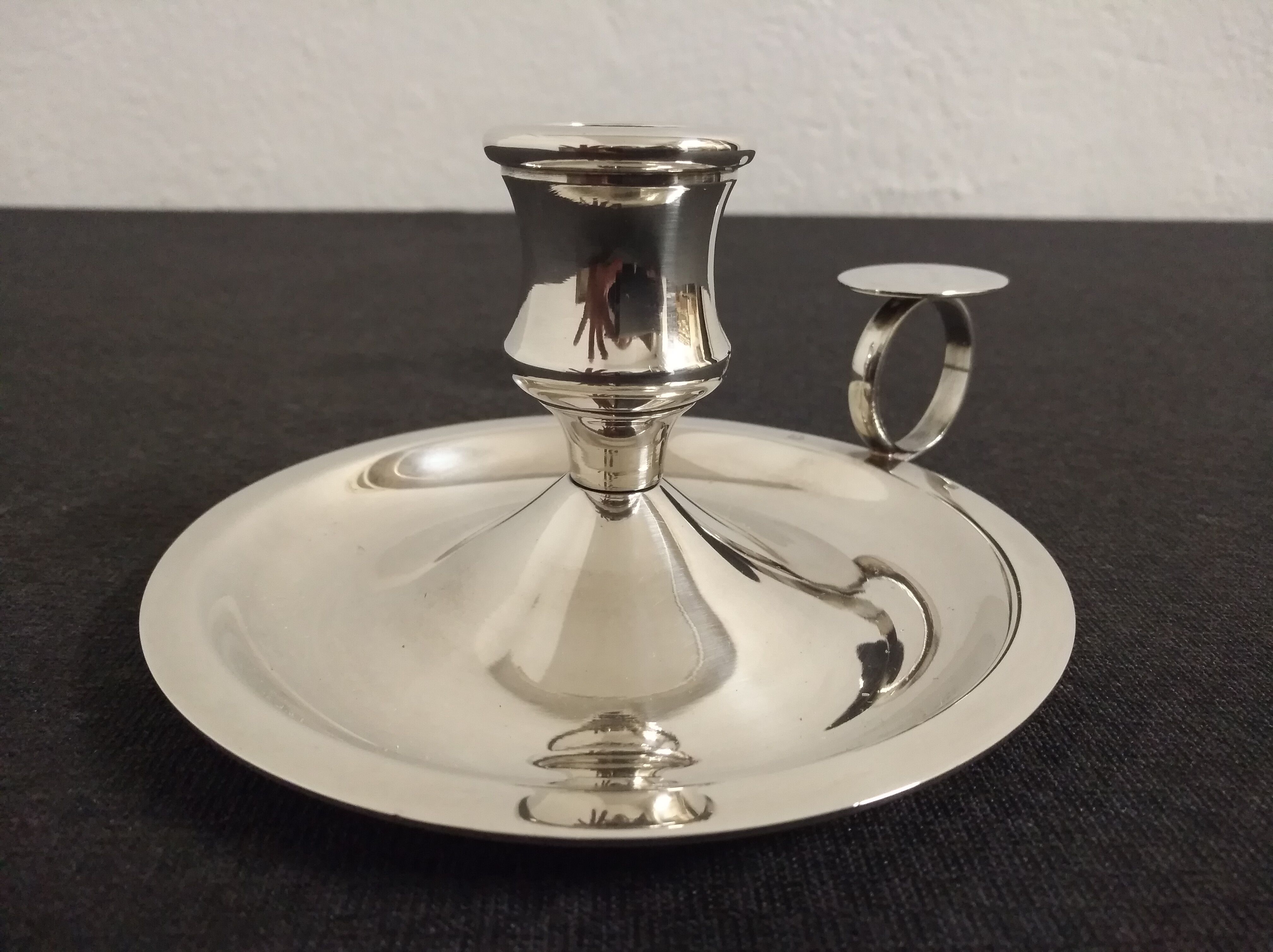 Silver metal candlestick