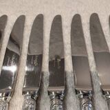 12 Christofle Marly silver plated dessert knives, 19.7cm