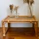 Table basse vintage en rotin