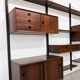 Modular wall cabinet in rosewood
